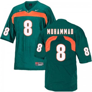 Men Al-Quadin Muhammad Green University of Miami College Football #8 Jersey 246032-939