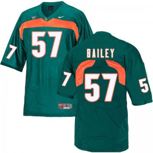 Men Allen Bailey Green Hurricanes College Football #57 Jersey 729397-721