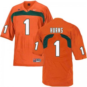 Men Allen Hurns Orange Hurricanes College Football #1 Jersey 691233-851