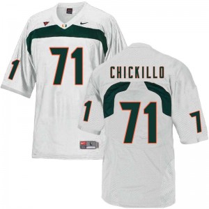 Men Anthony Chickillo White Miami College Football #71 Jersey 682331-139