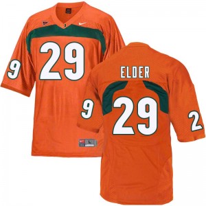 Men Corn Elder Orange University of Miami College Football #29 Jersey 430877-539