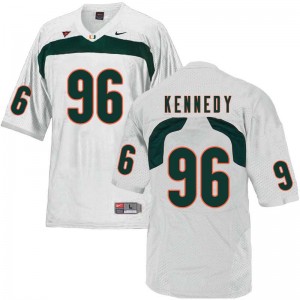 Men Cortez Kennedy White Miami College Football #96 Jersey 350853-734