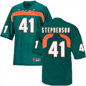 Men Darian Stephenson Green Miami Hurricanes College Football #41 Jersey 874765-441