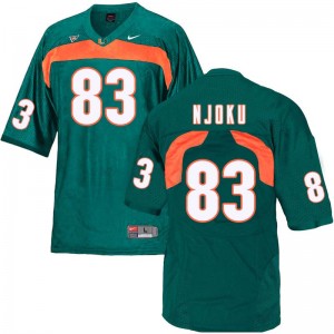 Men Evidence Njoku Green Hurricanes College Football #83 Jersey 833676-171