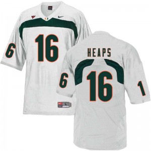Men Jake Heaps White Miami College Football #16 Jersey 336018-155