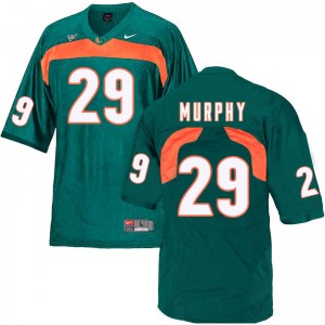 Men James Murphy Green Miami Hurricanes College Football #29 Jersey 128432-600