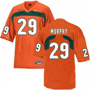 Men James Murphy Orange Hurricanes College Football #29 Jersey 668052-711