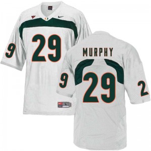 Men James Murphy White Miami Hurricanes College Football #29 Jersey 661468-587