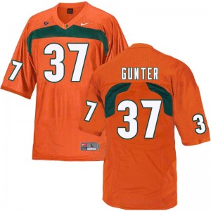 Men LaDarius Gunter Orange Miami College Football #37 Jersey 368861-391