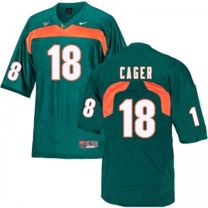 Men Lawrence Cager Green Miami College Football #18 Jersey 156473-631