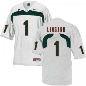 Men Lorenzo Lingard White Miami College Football #1 Jersey 579709-817