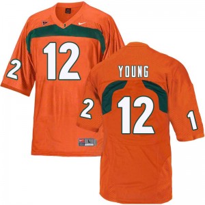 Men Malek Young Orange Miami College Football #12 Jersey 516316-310