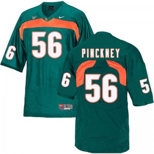 Men Michael Pinckney Green Miami College Football #56 Jersey 124410-484