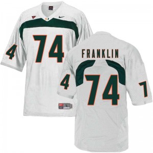 Men Orlando Franklin White Miami College Football #74 Jersey 371133-817