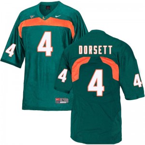 Men Phillip Dorsett Green Miami Hurricanes College Football #4 Jersey 192081-630