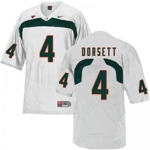 Men Phillip Dorsett White Miami Hurricanes College Football #4 Jersey 913604-438