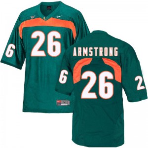 Men Ray-Ray Armstrong Green Hurricanes College Football #26 Jersey 764952-518