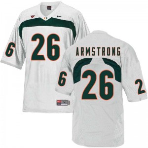 Men Ray-Ray Armstrong White Miami Hurricanes College Football #26 Jersey 143646-648