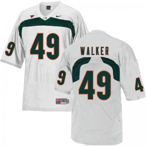 Men Shawn Walker White Miami College Football #49 Jersey 117562-671