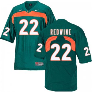 Men Sheldrick Redwine Green Miami College Football #22 Jersey 658681-408