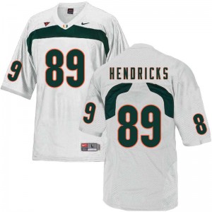 Men Ted Hendricks White University of Miami College Football #89 Jersey 122918-373