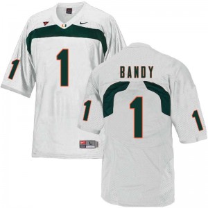 Men Trajan Bandy White Miami College Football #2 Jersey 269748-272