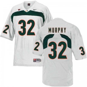 Men Tyler Murphy White Miami Hurricanes College Football #32 Jersey 711543-133