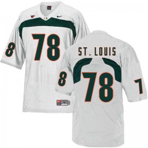 Men Tyree St. Louis White University of Miami College Football #78 Jersey 470914-774