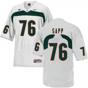 Men Warren Sapp White Hurricanes College Football #76 Jersey 268604-621