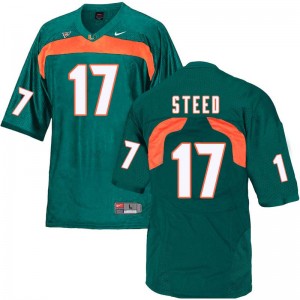 Men Waynmon Steed Green University of Miami College Football #17 Jersey 517818-617
