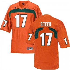 Men Waynmon Steed Orange University of Miami College Football #17 Jersey 984729-678
