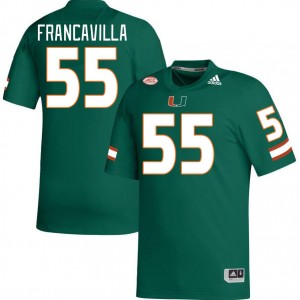 Men Nino Francavilla Green Miami College Football #55 Jersey 221272-550