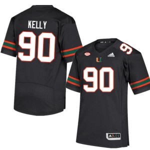 Men Nyjalik Kelly Black Miami College Football #90 Jersey 516050-305