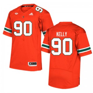 Men Nyjalik Kelly Orange Miami College Football #90 Jersey 185238-468