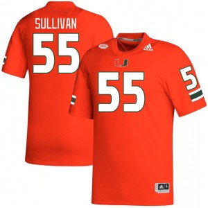 Men Patrick Sullivan Orange Miami College Football #55 Jersey 232405-657
