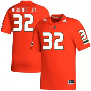 Men Raul Aguirre Jr. Orange Miami College Football #32 Jersey 173812-811