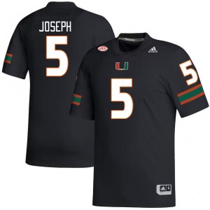 Men Ray Ray Joseph Black Miami College Football #5 Jersey 319052-484