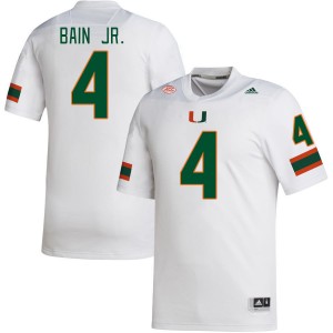 Men Rueben Bain Jr. White Miami College Football #4 Jersey 761124-183