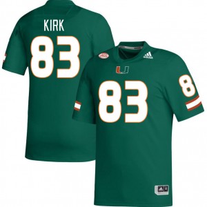 Men Shemar Kirk Green Miami College Football #83 Jersey 310504-842