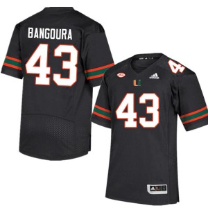 Men Souleymane Bangoura Black University of Miami College Football #43 Jersey 855918-446