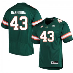 Men Souleymane Bangoura Green Miami Hurricanes College Football #43 Jersey 295759-490