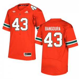 Men Souleymane Bangoura Orange Miami Hurricanes College Football #43 Jersey 554446-902