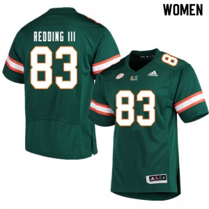 Women Michael Redding III Green Miami College Football #83 Jersey 620685-814