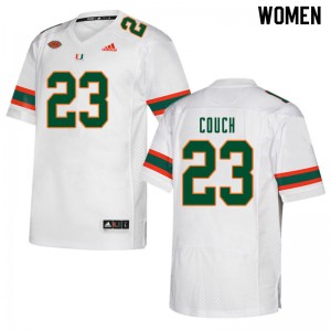 Women Te'Cory Couch White Miami College Football #23 Jersey 854296-204