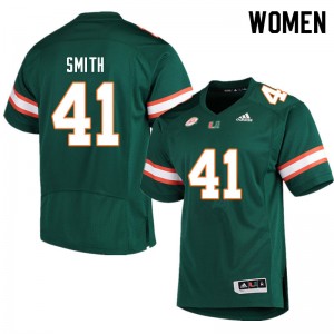 Women Chase Smith Green Hurricanes College Football #41 Jersey 626401-777