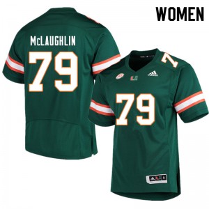 Women Michael McLaughlin Green Miami Hurricanes College Football #79 Jersey 795976-115