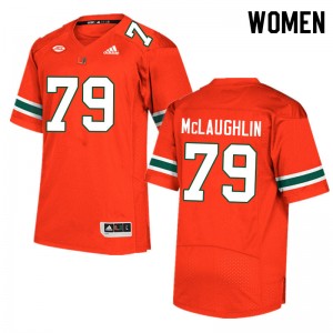 Women Michael McLaughlin Orange Miami College Football #79 Jersey 228701-392