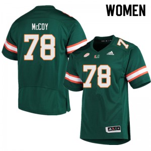 Women Matthew McCoy Green University of Miami College Football #78 Jersey 559427-684