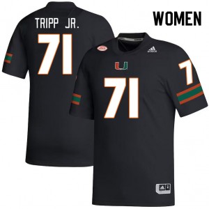 Women Antonio Tripp Jr. Black Miami College Football #71 Jersey 361654-595