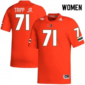 Women Antonio Tripp Jr. Orange University of Miami College Football #71 Jersey 800617-345